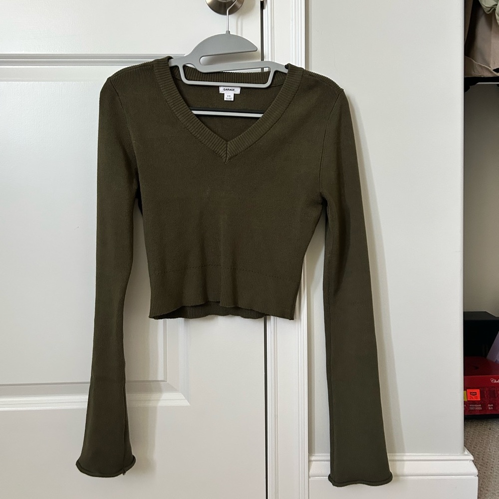 Army Green Sweater from Garage